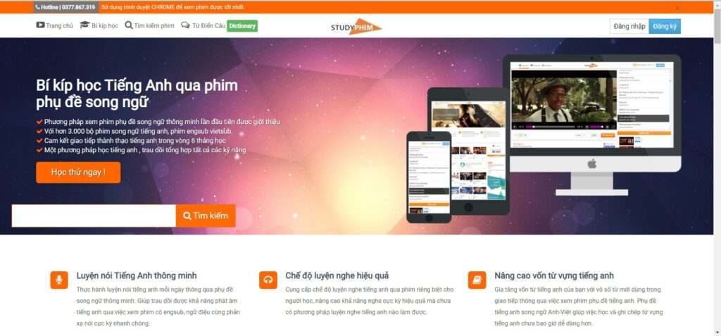 luyện nghe tiếng anh qua Studyphim