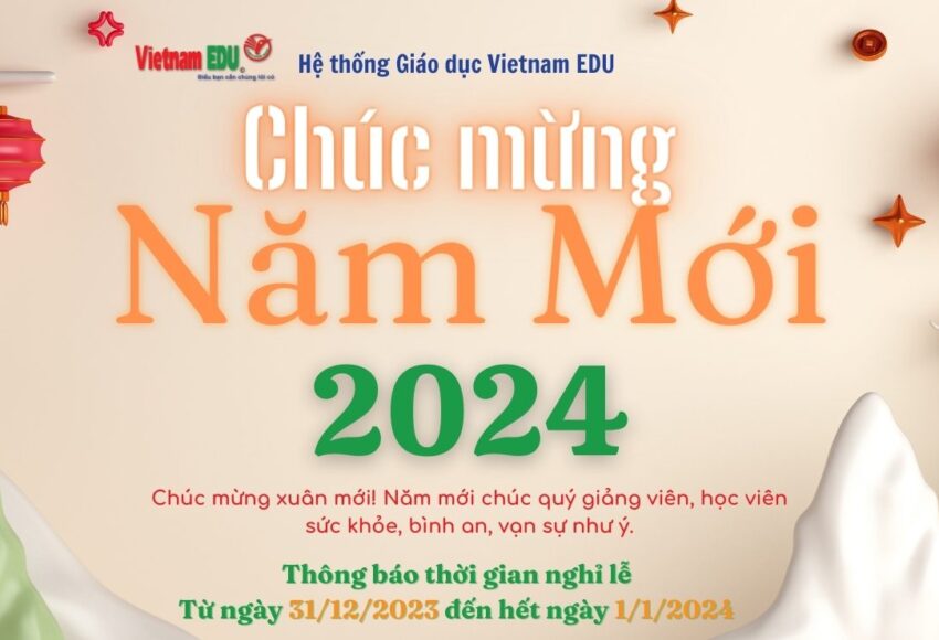 Vietnam Edu chào mừng năm mới 2024