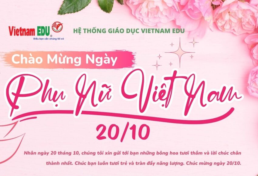 Vietnam Edu chào mừng ngày phụ nữ Việt Nam 20-10-2024