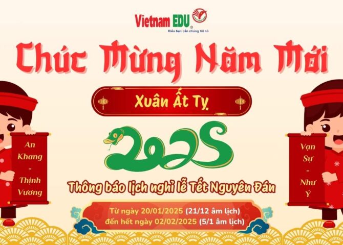 Vietnam Edu chúc mừng năm mới, chào xuân Ất Tỵ 2025