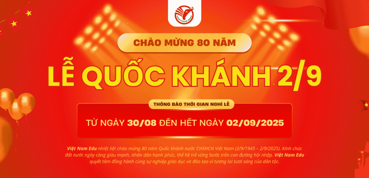 Vietnam Edu chào mừng 80 năm quốc khánh Việt Nam