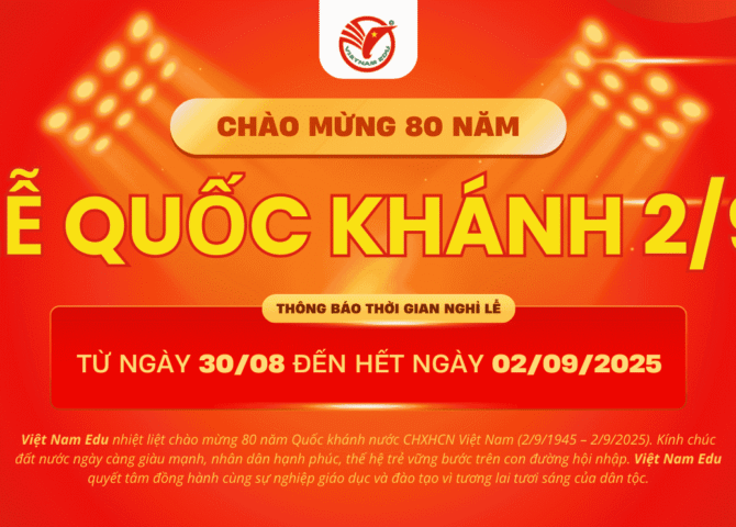 Vietnam Edu chào mừng 80 năm quốc khánh Việt Nam